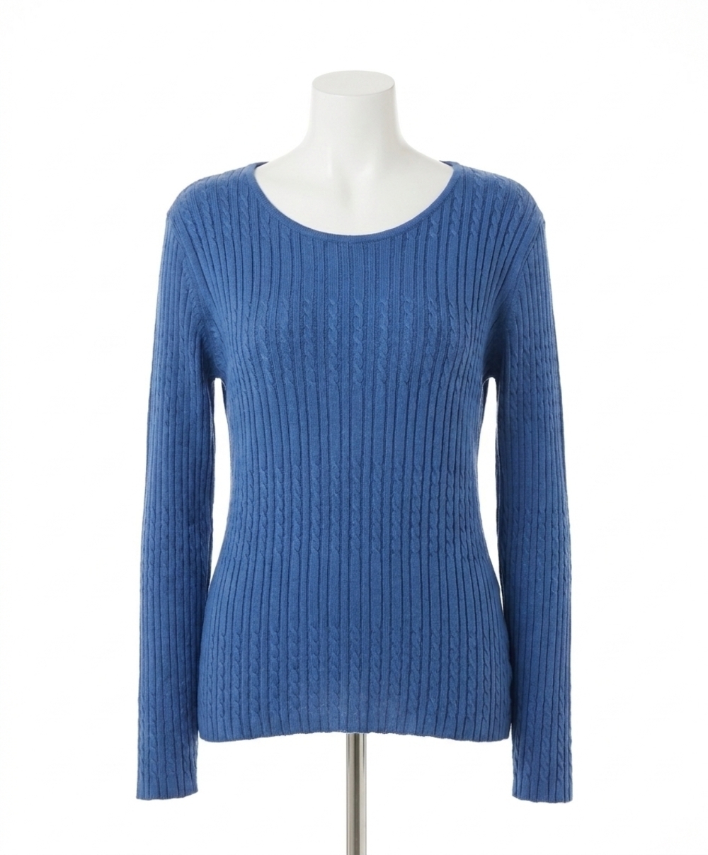 NEW FRENCH KYSS round neck top in denim